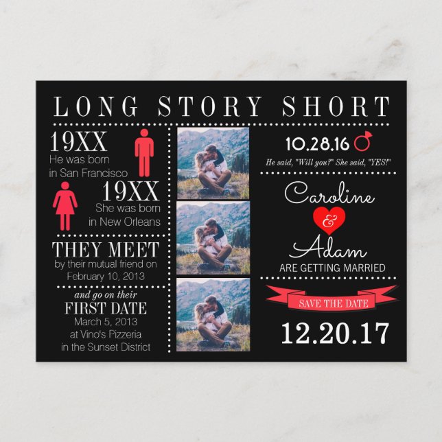 Tarjeta Postal de Guardar Fecha de Cronología (Anverso)