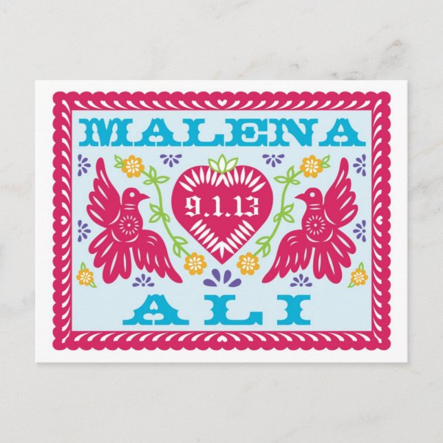 Tarjeta postal de Guardar fecha personalizada (Anverso)