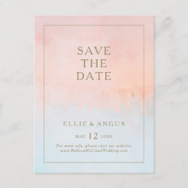 Tarjeta postal de guardar la fecha de acuarela de 