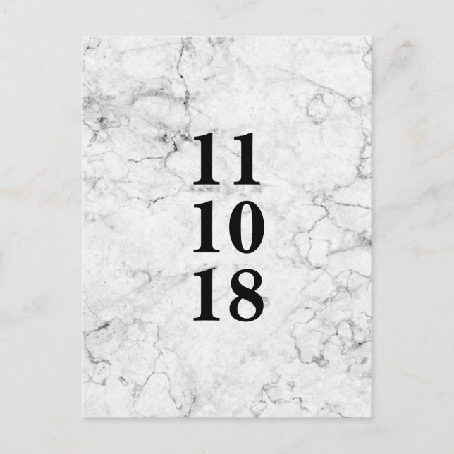Tarjeta postal de guardar la fecha de boda de márm (Anverso)