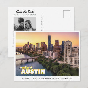 Tarjeta postal de guardar la fecha de boda en el c