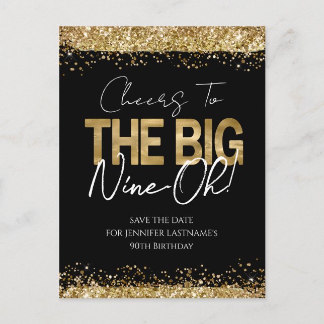 Tarjeta postal de guardar la fecha de cumpleaños n (Anverso)