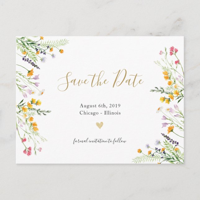 Tarjeta postal de guardar la fecha de florecimient (Anverso)