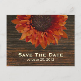 Tarjeta postal de guardar la fecha de girasol y ma
