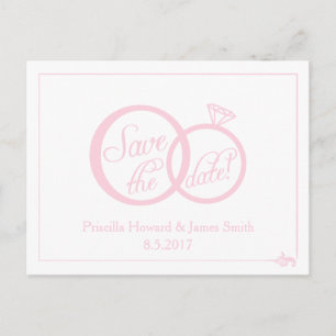 Tarjeta postal de guardar la fecha de la boda (bla