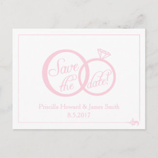 Tarjeta postal de guardar la fecha de la boda (bla