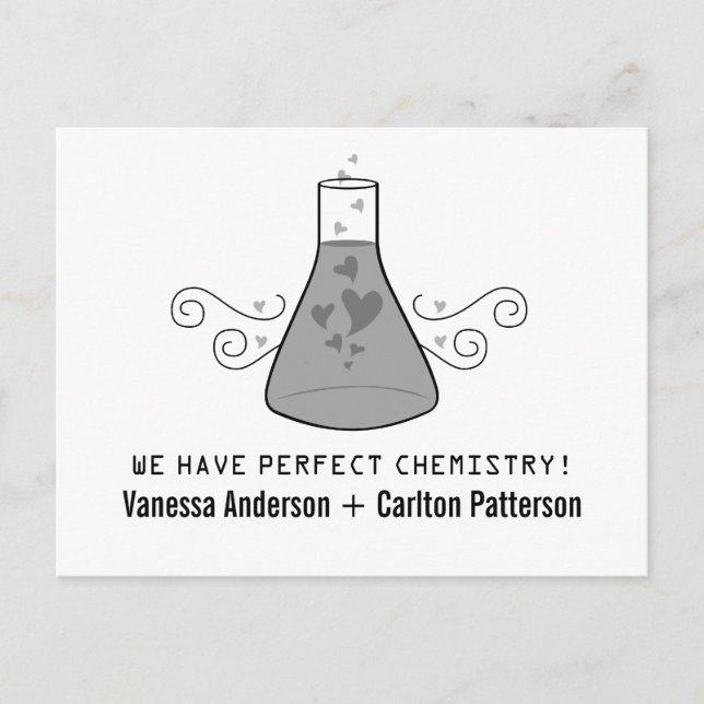 Tarjeta postal de guardar la fecha de química dulc (Anverso)