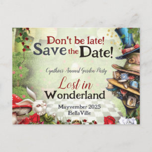 Tarjeta Postal de Guardar la Fecha de Wonderland