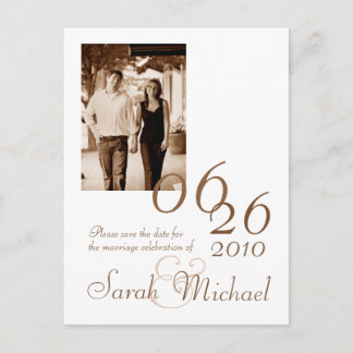 Tarjeta Postal de Guardar la Fecha Foto 01