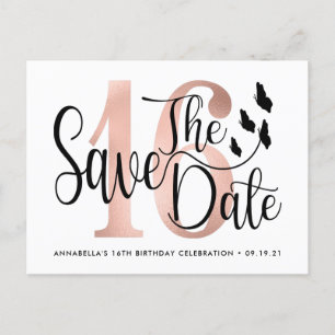 Tarjeta Postal de Guardar la Fecha para Cumpleaños