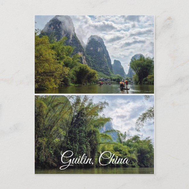 Tarjeta postal de Guilin, China (Anverso)