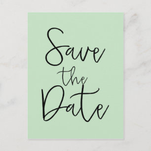 Tarjeta postal de guión moderno SAVE THE DATE de m