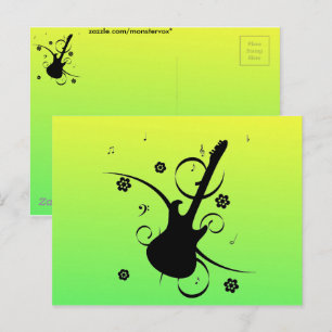 Tarjeta postal de guitarra