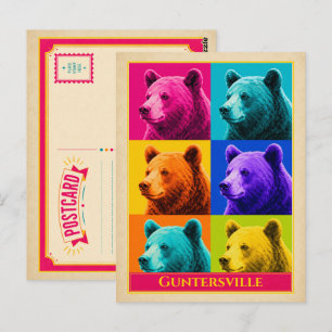 Tarjeta postal de Guntersville Alabama Oso Negro V