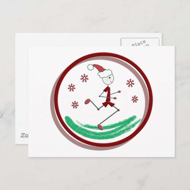 Tarjeta postal de Guy de Holiday Runner (Anverso / Reverso)