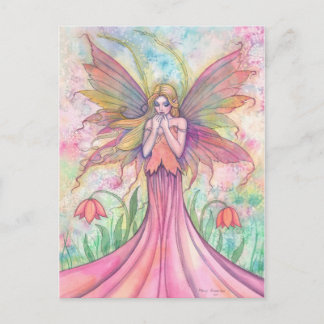 Tarjeta postal de hada de flor silvestre