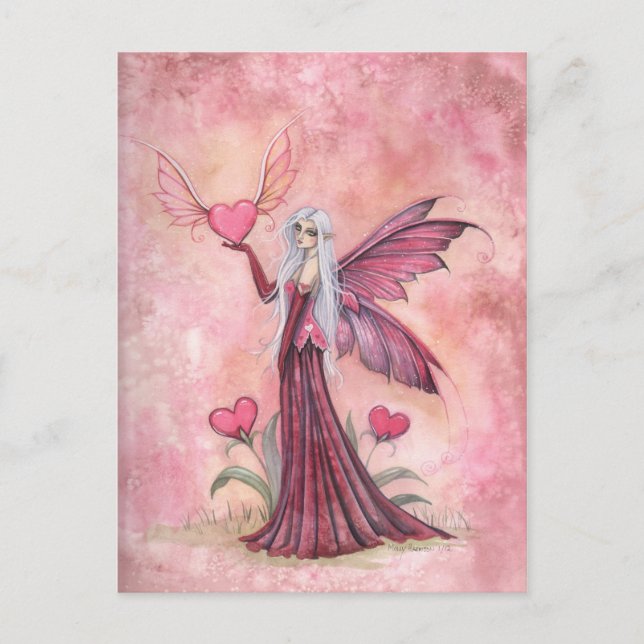 Tarjeta postal de hada de San Valentín (Anverso)