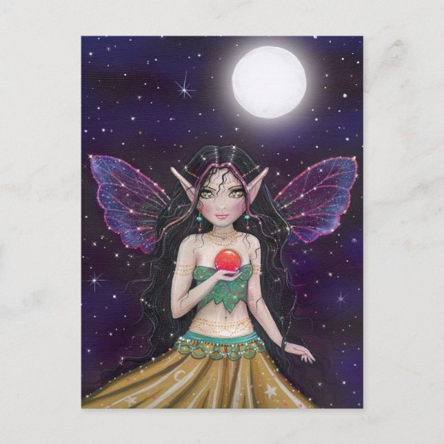 Tarjeta Postal de Hada Gitana Gótica de Molly Harr (Anverso)