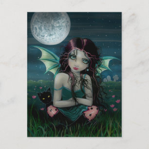 Tarjeta Postal de Hada Vampiro Dulcemente Ominosa