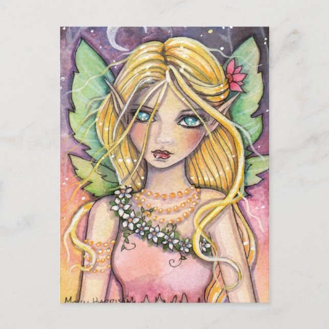 Tarjeta Postal de Hadas por Molly Harrison (Anverso)
