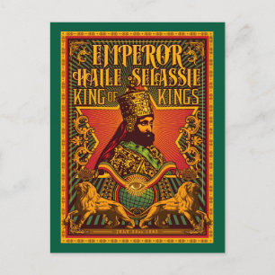 Tarjeta postal de Haile Selassie Jah Rastafari Imp