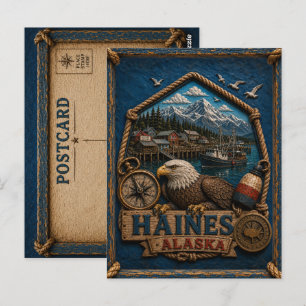Tarjeta postal de Haines Alaska Viajes Antiguos