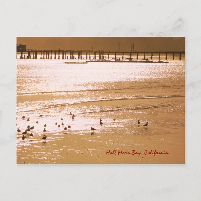 Tarjeta postal de Half Moon Bay (Anverso)