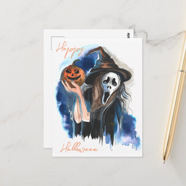 Tarjeta postal de Halloween (Anverso/Reverso In Situ)