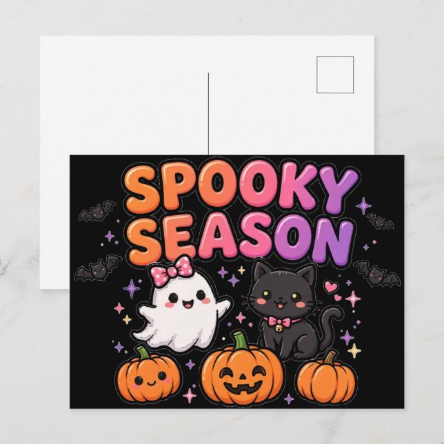 Tarjeta postal de Halloween (Anverso / Reverso)