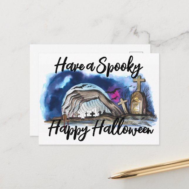 Tarjeta postal de Halloween (Anverso/Reverso In Situ)