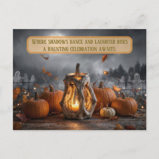 Tarjeta postal de Halloween con celebración espelu