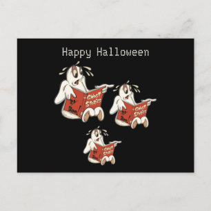 Tarjeta postal de Halloween de historias de fantas