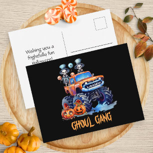 Tarjeta postal de Halloween de la familia Ghoul Ga