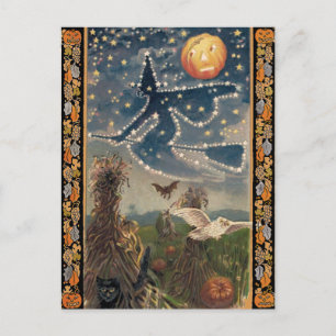 Tarjeta postal de Halloween de Noche Estelar