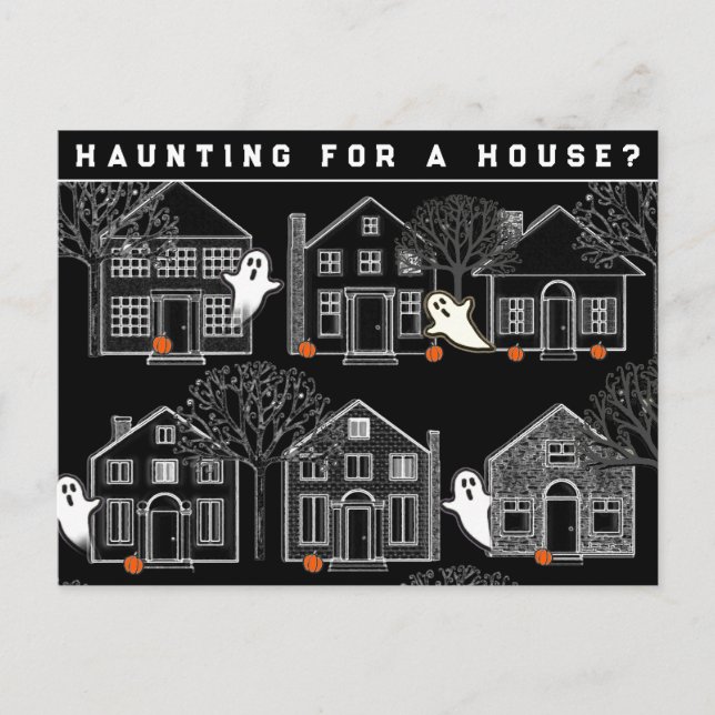 Tarjeta postal de Halloween de octubre de Realtor (Anverso)