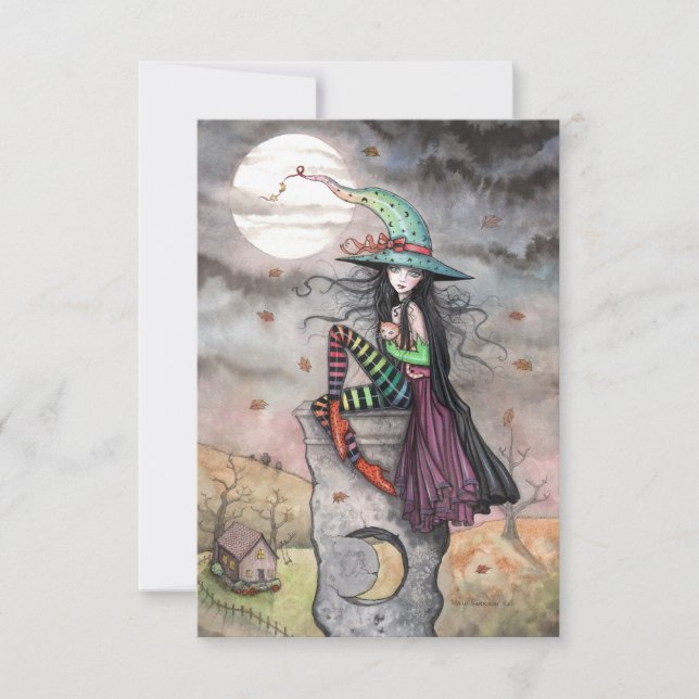 Tarjeta postal de Halloween de octubre encantado (Anverso)
