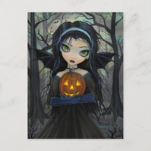 Tarjeta Postal de Halloween de Vampiro Gótico de B