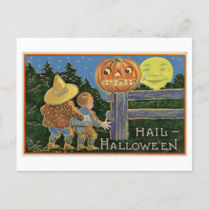 Tarjeta postal de Halloween de Vintage