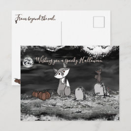 Tarjeta postal de Halloween del cementerio de Fig 