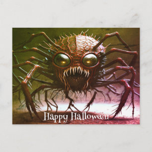 Tarjeta postal de Halloween del Monstruo Rojo