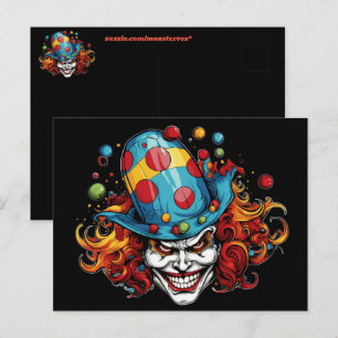 Tarjeta postal de Halloween/Payaso