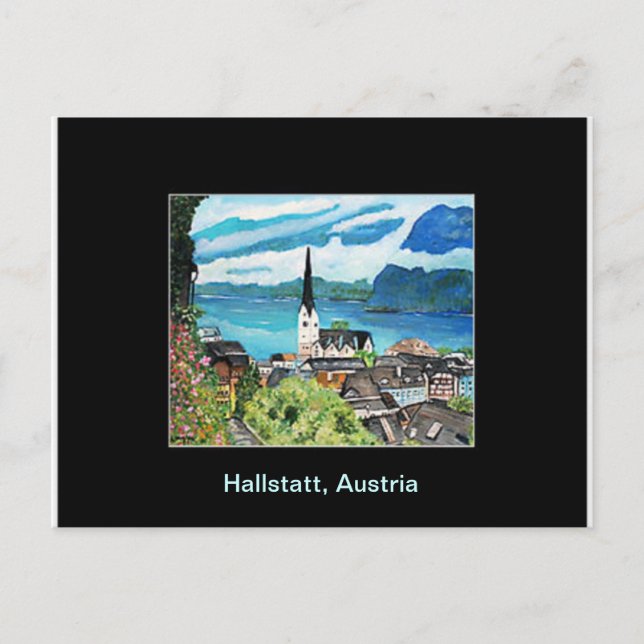 Tarjeta postal de Hallstatt, Austria (Anverso)