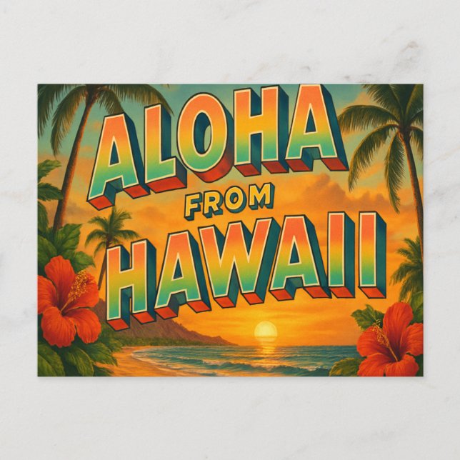 Tarjeta postal de Hawái (Anverso)