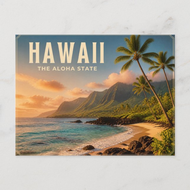 Tarjeta postal de Hawái (Anverso)