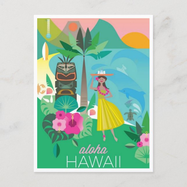 Tarjeta Postal de Hawái (Anverso)