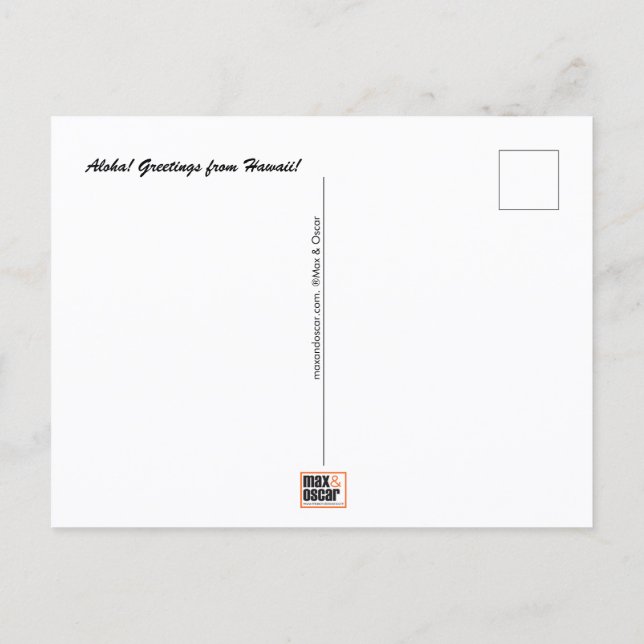 Tarjeta Postal de Hawái (Reverso)