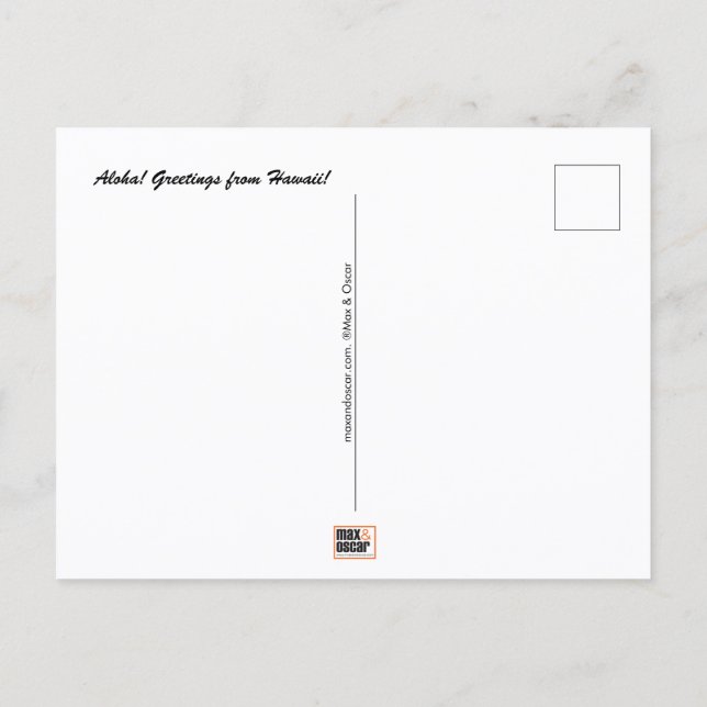 Tarjeta Postal de Hawái (Reverso)