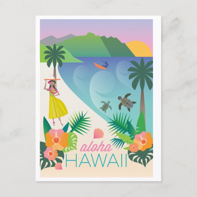 Tarjeta Postal de Hawái (Anverso)