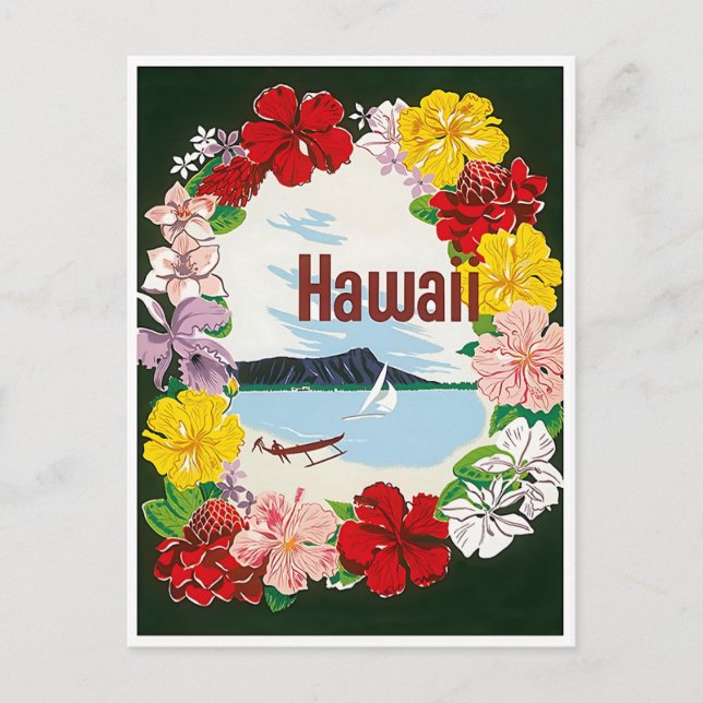 Tarjeta postal de Hawaii (Anverso)