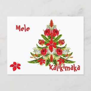 Tarjeta postal de Hawaii Mele Kalikimaka